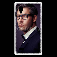 Coque LG Optimus L9 Homme charmant en costume et lunettes