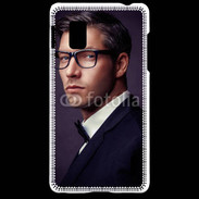 Coque LG Optimus G Homme charmant en costume et lunettes