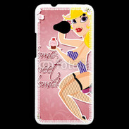 Coque HTC One Dessin femme sexy style Betty Boop