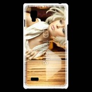 Coque LG Optimus L9 Femme blonde fashion glamour