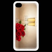 Coque iPhone 4 / iPhone 4S Coupe de champagne, roses rouges