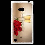 Coque Nokia Lumia 720 Coupe de champagne, roses rouges