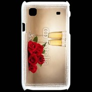 Coque Samsung Galaxy S Coupe de champagne, roses rouges