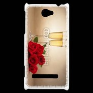 Coque HTC Windows Phone 8S Coupe de champagne, roses rouges