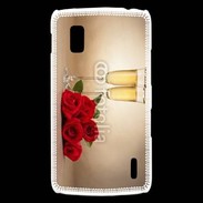 Coque LG Nexus 4 Coupe de champagne, roses rouges