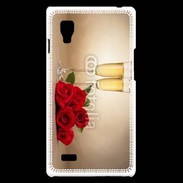 Coque LG Optimus L9 Coupe de champagne, roses rouges
