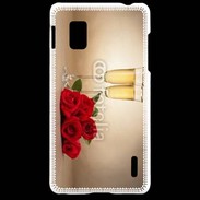 Coque LG Optimus G Coupe de champagne, roses rouges