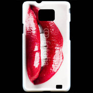 Coque Samsung Galaxy S2 Bouche sexy gloss rouge