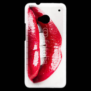 Coque HTC One Bouche sexy gloss rouge