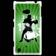 Coque Nokia Lumia 720 Illustration football américain sur fond vert
