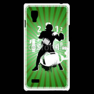 Coque LG Optimus L9 Illustration football américain sur fond vert