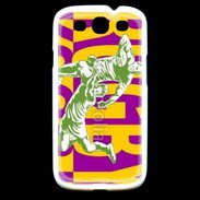 Coque Samsung Galaxy S3 Poster rugby sur fond jaune