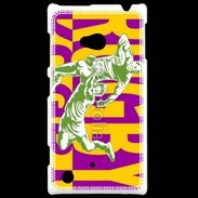 Coque Nokia Lumia 720 Poster rugby sur fond jaune