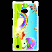 Coque Nokia Lumia 720 Cartoon nature et arc en ciel