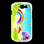 Coque Samsung Galaxy Express Cartoon nature et arc en ciel