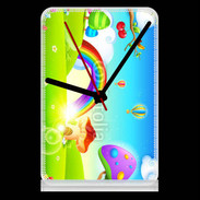 Pendule de bureau Cartoon nature et arc en ciel