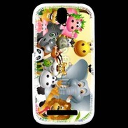 Coque HTC One SV Cartoon animaux fun