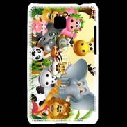 Coque LG Optimus L3 II Cartoon animaux fun