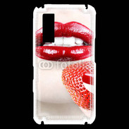 Coque Samsung Player One Bouche sexy rouge à lèvre gloss rouge fraise