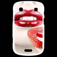 Coque Blackberry Bold 9900 Bouche sexy rouge à lèvre gloss rouge fraise