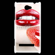 Coque HTC Windows Phone 8S Bouche sexy rouge à lèvre gloss rouge fraise