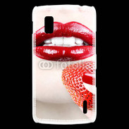 Coque LG Nexus 4 Bouche sexy rouge à lèvre gloss rouge fraise