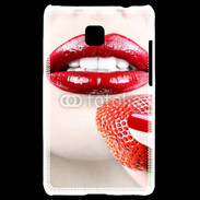 Coque LG Optimus L3 II Bouche sexy rouge à lèvre gloss rouge fraise