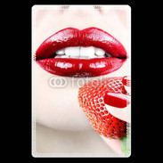 Etui carte bancaire Bouche sexy rouge à lèvre gloss rouge fraise