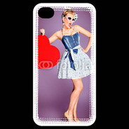 Coque iPhone 4 / iPhone 4S femme glamour coeur style betty boop