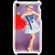 Coque iPhone 3G / 3GS femme glamour coeur style betty boop