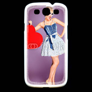 Coque Samsung Galaxy S3 femme glamour coeur style betty boop