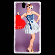 Coque Sony Xperia Z femme glamour coeur style betty boop