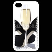 Coque iPhone 4 / iPhone 4S coupe de champagne talons aiguilles 