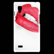 Coque LG Optimus L9 bouche sexy rouge à lèvre gloss crayon contour