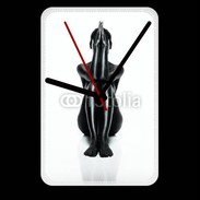 Grande pendule murale Femme nue body painting noir et blanc 2
