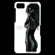 Coque Blackberry Z10 Femme nue body painting noir et blanc 4