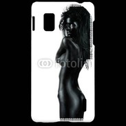 Coque LG Optimus G Femme nue body painting noir et blanc 4