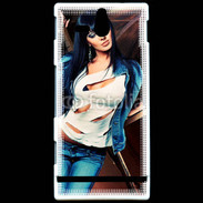 Coque Sony Xperia U Brune fashion 1