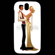 Coque HTC One SV Couple glamour dessin