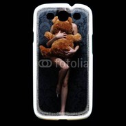 Coque Samsung Galaxy S3 Femme glamour câlin nounours