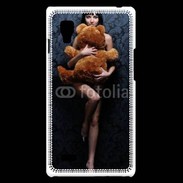 Coque LG Optimus L9 Femme glamour câlin nounours