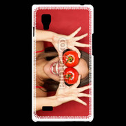 Coque LG Optimus L9 Femme tomate humour