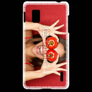 Coque LG Optimus G Femme tomate humour