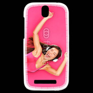 Coque HTC One SV Femme asiatique glamour qui danse