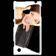 Coque Nokia Lumia 720 Femme souriante ordinateur