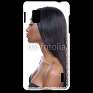 Coque LG Optimus G Femme metisse noire 2