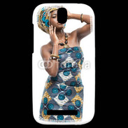 Coque HTC One SV Femme Afrique 4
