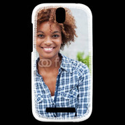 Coque HTC One SV Femme afro glamour