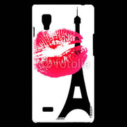 Coque LG Optimus L9 Tour eiffel bisous