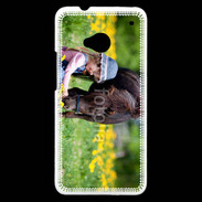 Coque HTC One Enfant et cheval